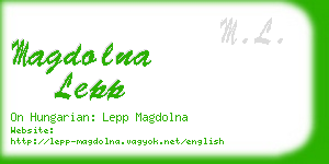 magdolna lepp business card